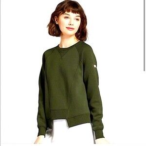 NWT Hunter for Target Olive Green Deconstructed Sweatshirt Size Small